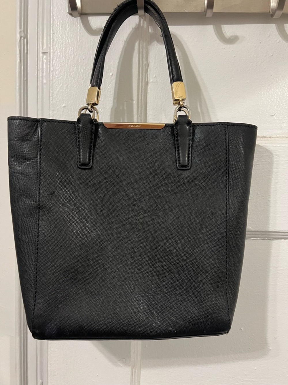 Coach Black Tote mini  with Gold Hardware